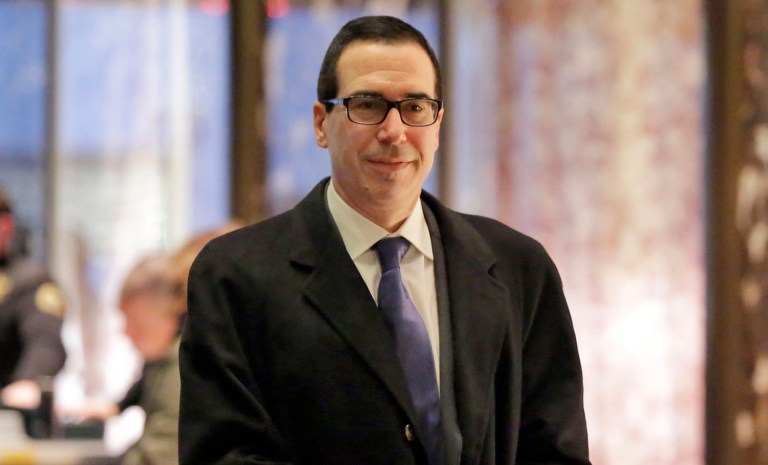 A top Democrat in the House criticized Steven Mnuchin, President-elect Trump's pick for Treasury secretary, over a report on a leaked memo from California prosecutors recommending legal action against Mnuchin's bank for breaking foreclosure laws. (AP Photo/Richard Drew, File)
