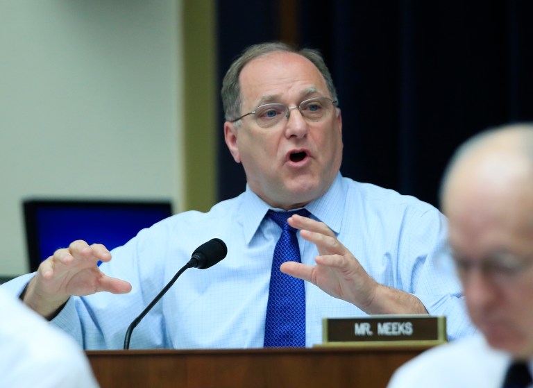 House Financial Services Committee member Rep. Michael Capuano, D-Mass. speaks on Capitol Hill in Washington, Tuesday, May 2, 2017, during the committee's hearing on overhauling the nation's financial rules. (AP Photo/Manuel Balce Ceneta)