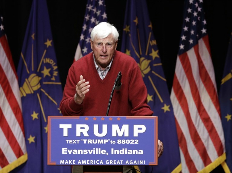 "I'll tell you who they said wasn't presidential ... And that guy they told all these people that wanted to say, 'You're not presidential,' that guy was Harry Truman," Bobby Knight said. (AP Photo)