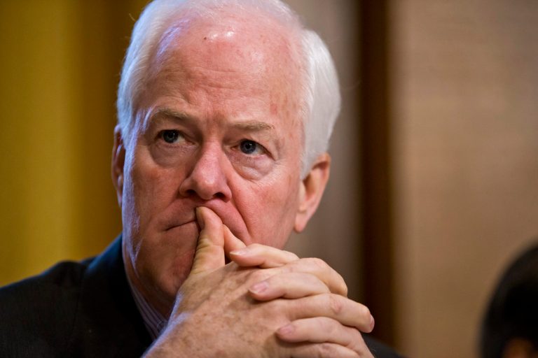 Sen. John Cornyn, R-Texas, listens to testimony from Health and Human Services Secretary Kathleen Sebelius. on Capitol Hill in Washington on Nov. 6.  (AP Photo/J. Scott Applewhite)