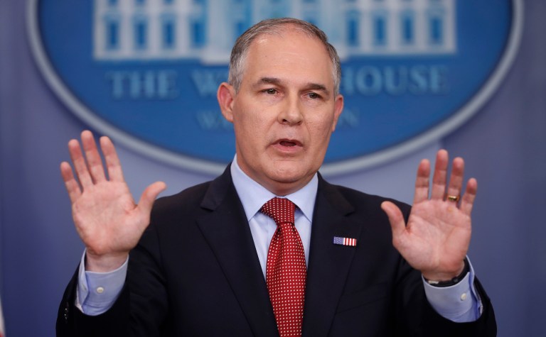 Instead of answering the "yes or no" question, EPA chief said discussions focused on whether the Paris climate deal is good for the U.S. 
