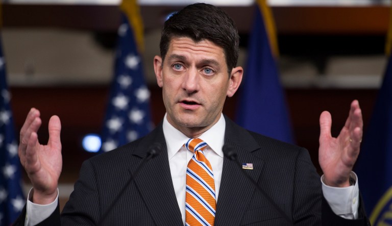 House Speaker Paul Ryan called a Supreme Court ruling that favored federal funding of a religious school playground important for religious liberty. (AP Photo/Cliff Owen)