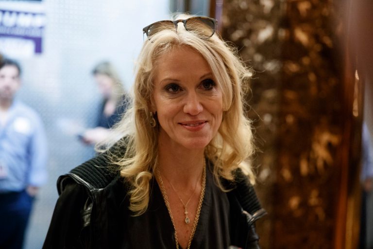 Kellyanne Conway, former campaign manager to President-elect Trump, said Wednesday millennials protesting the election results need to stop receiving special treatment, including class credits, on their college campuses. (AP Photo/ Evan Vucci)