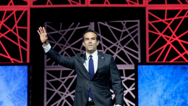 George P. Bush backed Donald Trump on Monday in what may be a move to show some support from the political dynasty family. (AP Photo/LM Otero)