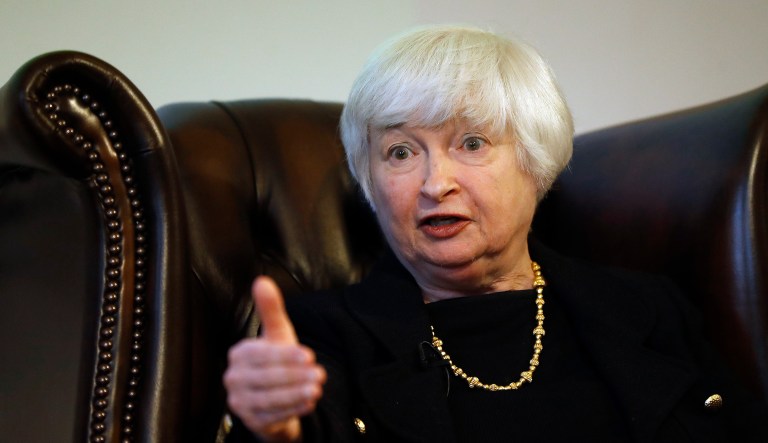 Fed chairwoman touted the rules that the central bank has implemented in the aftermath of the financial crisis and warned against undoing them. (AP Photo/Frank Augstein)