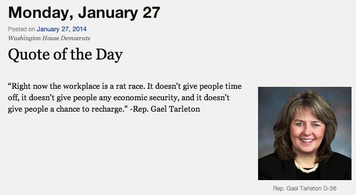 Washington State Democrats: ‘The Workplace Is a Rat Race’