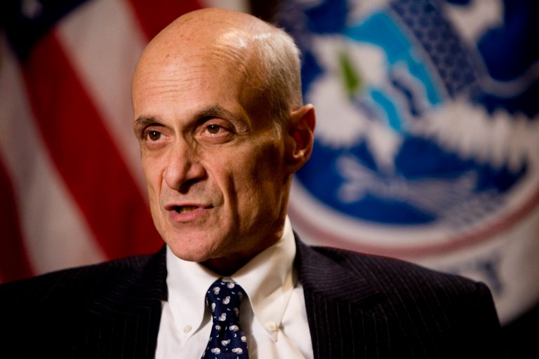 Michael Chertoff, who was Homeland Security secretary under President George W. Bush, provides his outlook for the cybersecurity industry in the Nov. 18 issue of Bloomberg Businessweek. (AP/Haraz N. Ghanbari)