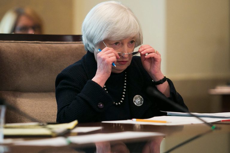 Federal Reserve Chair Janet Yellen at a Board of Governors meeting at the Federal Reserve in Washington, Wednesday, Sept. 3, 2014. (Washington Examiner)