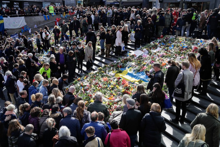 The terror attack in Stockholm was carried out by a failed Uzbek asylum-seeker. (AP Photo/Markus Schreiber)