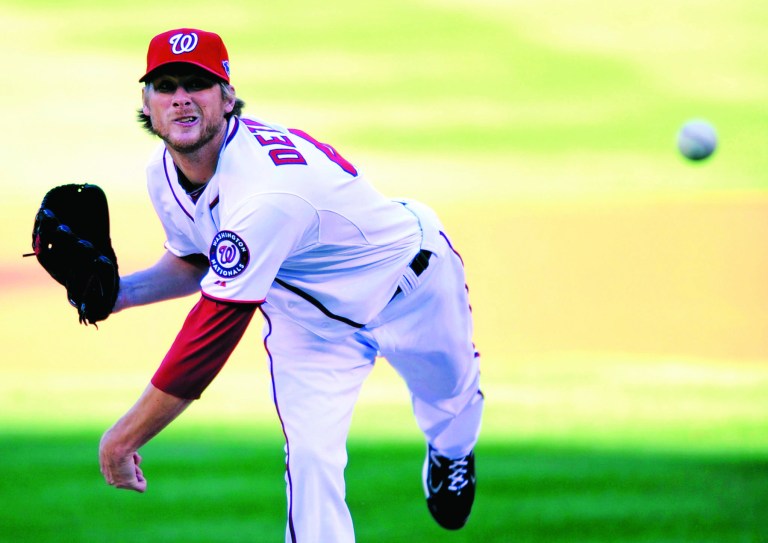 Nick Wass/AP
Washington Nationals starter Ross Detwiler allowed one unearned run in six innings Thursday against the St. Louis Cardinals in Game 4 of the National League Division Series.