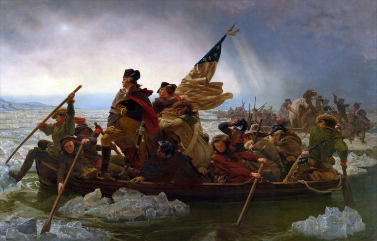 Â Washington crossing the Delaware byÂ Emanuel Leutze. (via Wikimedia Commons)