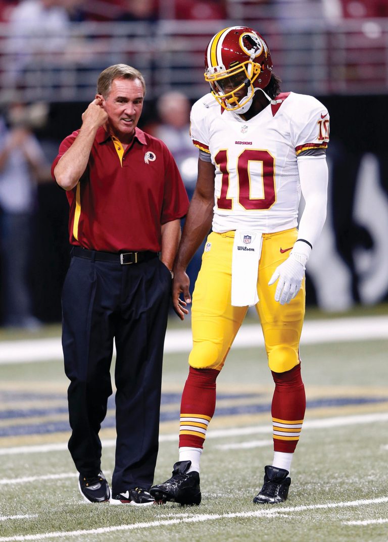 Jamie Squire/Getty Images
If Redskins coach Mike Shanahan and quarterback Robert Griffin III ever reach a stalemate, fans are likely to side with the player.