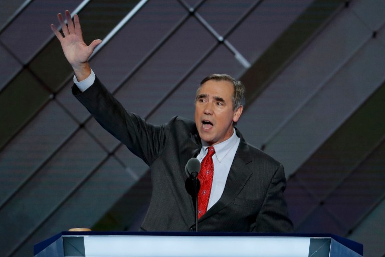 Delivered petitions with more than one million signatures demanding Bannon be kept out. (AP Photo/J. Scott Applewhite)