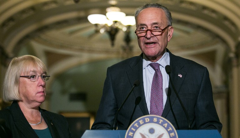 Senate Minority Leader Chuck Schumer said that Sens. Patty Murray, D-Wash., and Lamar Alexander, R-Tenn., informed him that they are on the verge of a bipartisan deal to stabilize Obamacare's markets. (Graeme Jennings/Washington Examiner)
