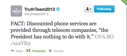 Obama’s “Truth Team” denounces supporter’s “Obama phone” claim