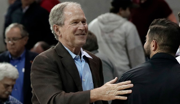 Former President George W. Bush, who has publicly remained quiet in his criticisms of his successors, is reported to regularly poke fun at the current administration. (AP Photo/Tony Gutierrez)