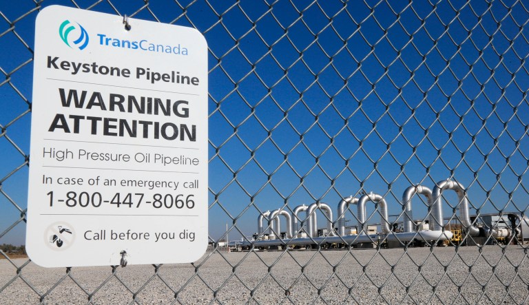 The $8 billion Keystone XL pipeline will send oil from Canada's Alberta oil sands to Steele City, Neb., and then on to refineries along the Gulf Coast. (AP file photo)