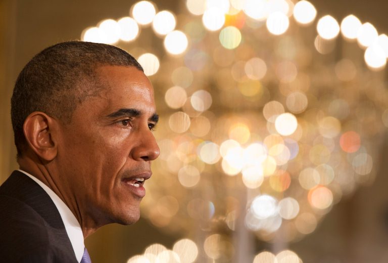 President Obama speaks at an event with American health care workers fighting Ebola Wednesday in the East Room of the White House in Washington. (AP Photo/Jacquelyn Martin)