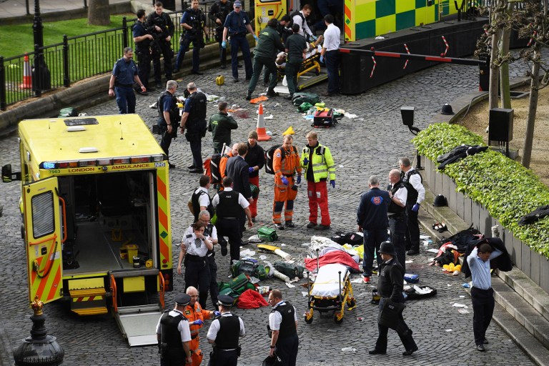 The Islamic State group says the attack outside the British parliament in London was carried out by one of its 