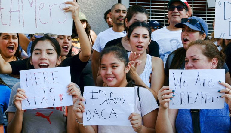 DACA recipients are not anchor babies. They did not willfully violate any immigration law. They are our neighbors who were brought here without knowledge as children and have made the most of their new country -- oftentimes, the only country they know. (AP Photo/Richard Vogel)