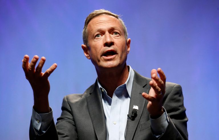 Democratic presidential candidate, former Maryland Gov. Martin O'Malley, speaks at a Netroots Nation town hall meeting, Saturday, July 18, 2015, in Phoenix. (AP Photo/Ross D. Franklin)