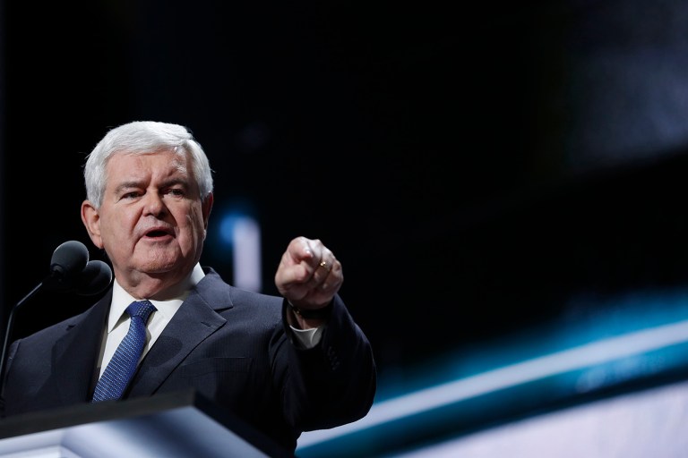 Newt Gingrich suggested that Donald Trump and the news media have created a 
