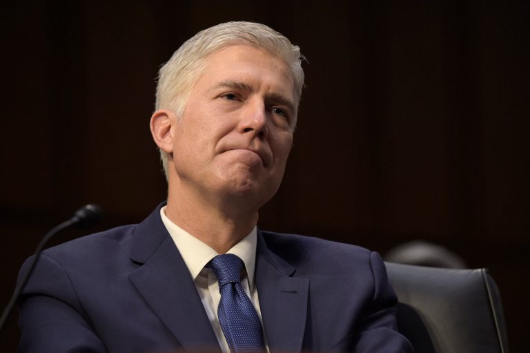 Judge Neil Gorsuch survived his second and final day of having to listen to senators pontificate and now is well on his way to becoming Supreme Court Justice Gorsuch. (AP Photo/Susan Walsh)