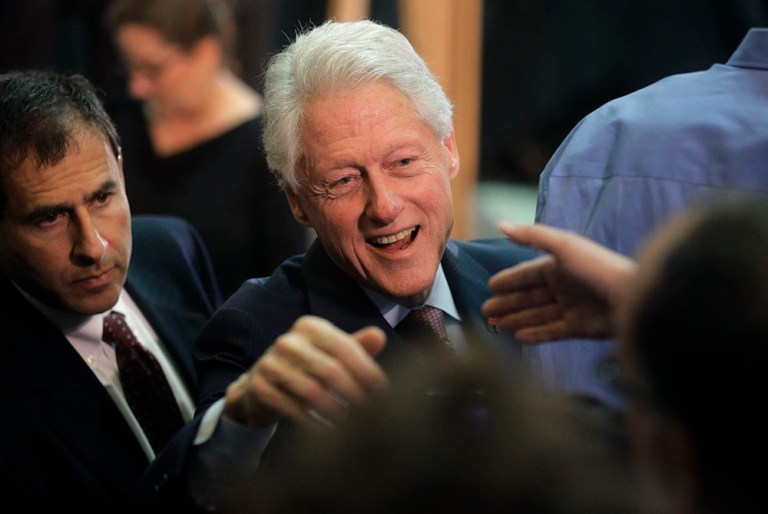 Bill Clinton will be making the rounds Saturday in the critical primary state of New York. (AP Photo/Steven Senne)