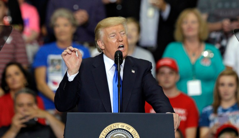 President Trump is planning a rally next week. (AP Photo/Tony Dejak)