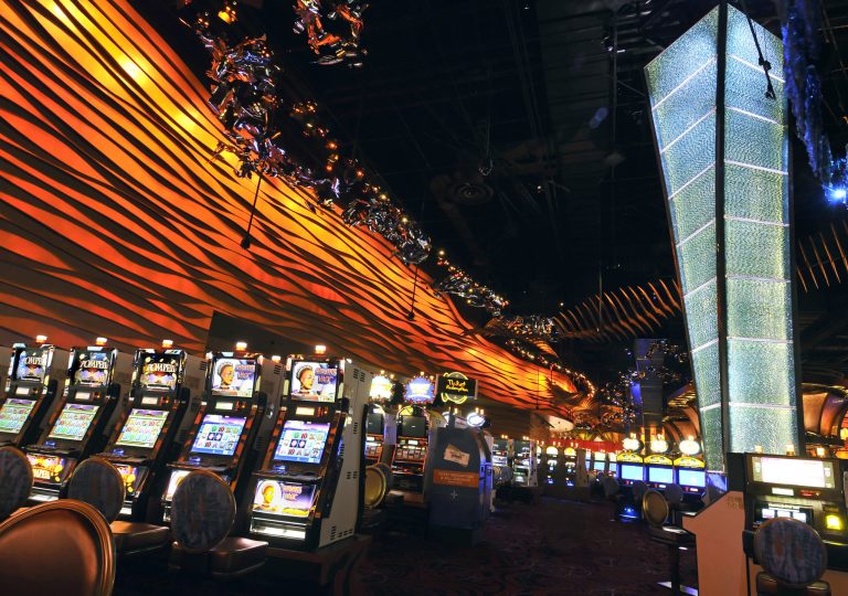 FILE - In this Aug. 26, 2008 file photo, the new Casino of the Wind at Mohegan Sun is shown in Uncasville, Conn.   The two biggest tribal-owned casinos in the United States, Foxwoods Resort Casino and Mohegan Sun, have launched websites with online versions of casino games. Officials from the Mashantucket Pequot Tribal Nation and the Mohegan Tribe say they want to be prepared in case Internet gambling is legalized at the federal level or in their home state of Connecticut.  (AP Photo/Jessica Hill)