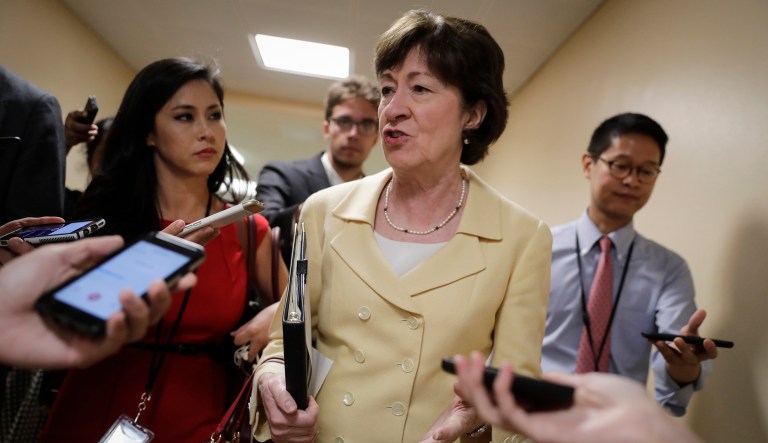 Sen. Susan Collins, R-Maine, is calling for bipartisanship to work on fixing Obamacare instead of scrapping it completely. (AP Photo/J. Scott Applewhite)