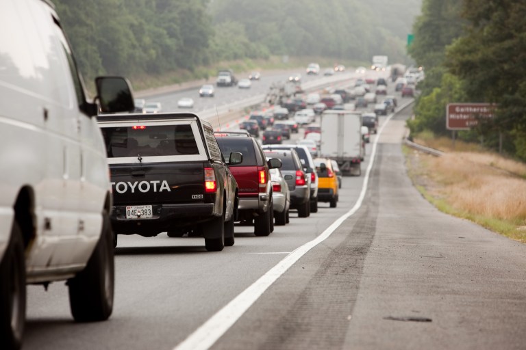 Commuters face daily congestion on I-270 between Frederick, MD and the beltway. In Rockville, MD on Tuesday July 21, 2009.Andrew Harnik/Examiner