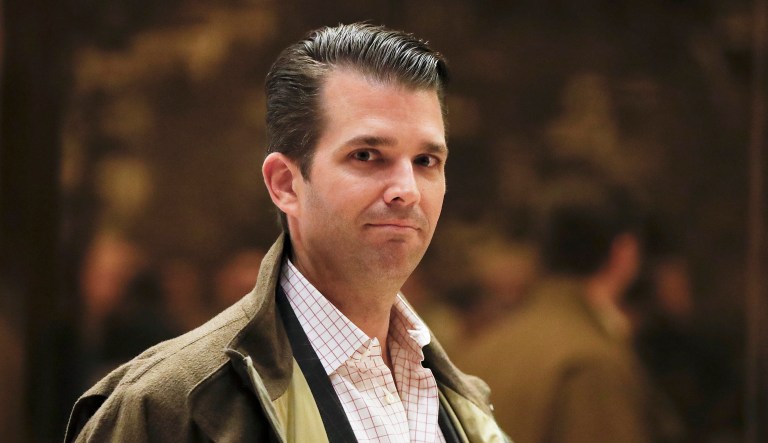 In a series of photos posted to his Twitter account, the emails show Donald Trump Jr. corresponding about the meeting, which took place at Trump Tower last year. (AP Photo/Carolyn Kaster, File)