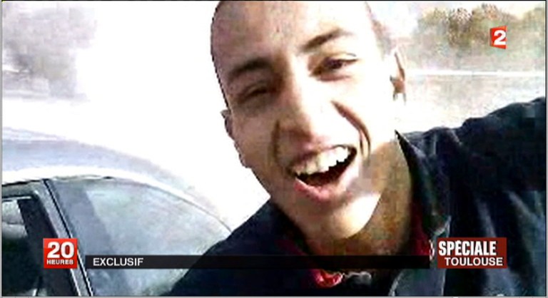   FILE - This undated and unlocated file frame grab provided Wednesday, March 21, 2012, by French TV station France 2 shows Mohamed Merah, the al-Qaida-inspired gunman who killed paratroopers and Jewish children in southern France. A man and a woman were arrested Tuesday in southern France on suspicion of links to an Islamic militant who killed Jewish schoolchildren and French paratroopers in a rampage that terrified the country earlier this year, the Paris prosecutor's office said Tuesday, Dec. 4, 2012. The arrests, the first in the case since March, may throw new light on suspicions that gunman Mohamed Merah did not act alone in the attacks, which left seven dead and left France in shock. Merah was later killed in a shootout with police. (AP Photo/France 2, File)  