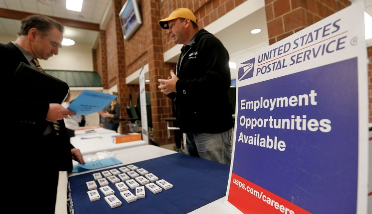 Forecasters had expected new jobless claims to inch up to 235,000 after hovering near the lowest levels in 45 years recently. (AP Photo/Keith Srakocic)