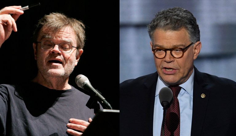 The author and radio host dismissed the picture of Franken groping a fellow performer, Leeann Tweeden, as a harmless gag. (AP/Bloomberg)