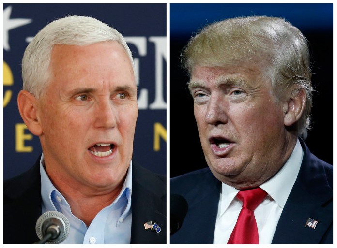 Indiana Gov. Mike Pence and Donald Trump (AP Photo/Michael Conroy, David Zalubowski)