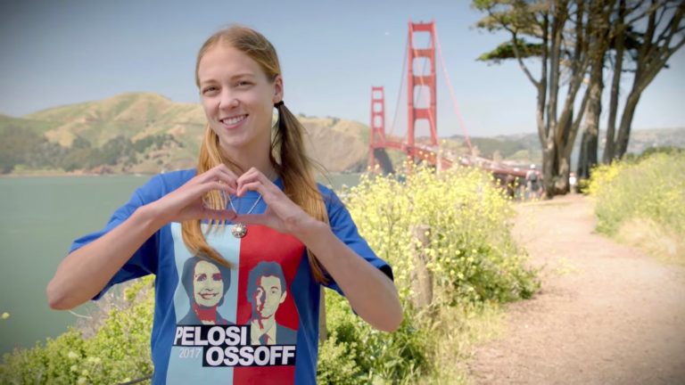 The spot, aired by Congressional Leadership Fund, a group aligned with Speaker Paul Ryan, R-Wis., is moving to undermine Ossoff's message of pragmatic centrism that Republicans worry might be effective in the closely watched race to fill a vacant, suburban Atlanta House seat. (Image courtesy screenshot)