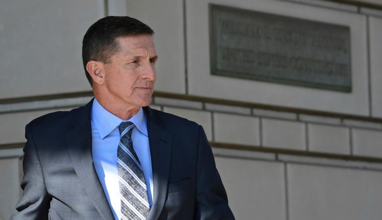 Former Trump national security adviser Michael Flynn leaves federal court in Washington, Friday, Dec. 1, 2017. Flynn pleaded guilty Friday to making false statements to the FBI, the first Trump White House official to make a guilty plea so far in a wide-ranging investigation led by special counsel Robert Mueller. (AP Photo/Susan Walsh)