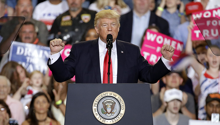 For Trump’s fans, Syria strike a surprise hit in first 100 days