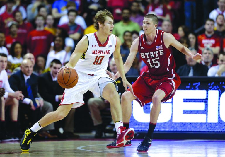 Patrick Semansky/AP
After a poor start to his freshman year from the outside, Jake Layman has made 16 of his 35 3-pointers in ACC games for Maryland.