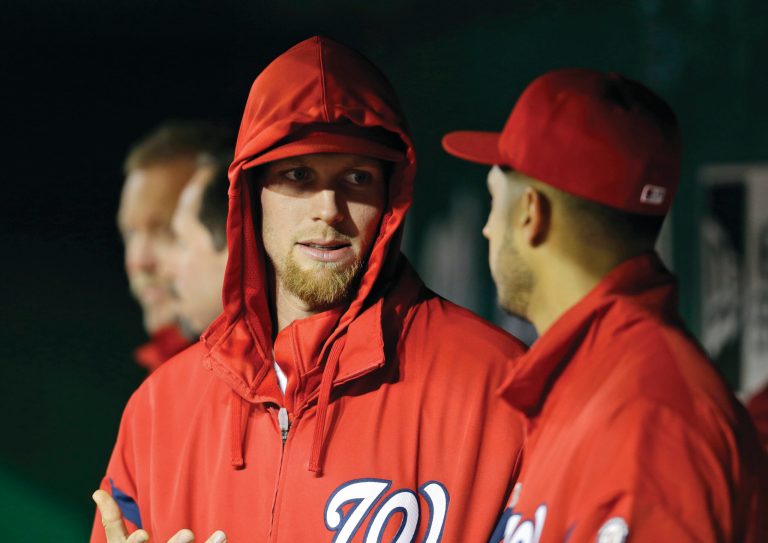Alex Brandon/AP
The Nats rotation, led by Stephen Strasburg, left, and Gio Gonzalez, haven't had a pitcher miss a turn because of injury since 2011.