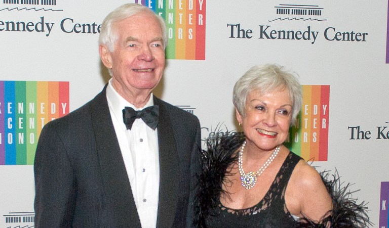 Sen. Thad Cochran, R-Miss., and aide Kay Webber arrive for the formal Artist's Dinner honoring the recipients of the 2013 Kennedy Center Honors on Saturday, December 7, 2013. (Ron Sachs/CNP/picture-alliance/dpa/AP Images)