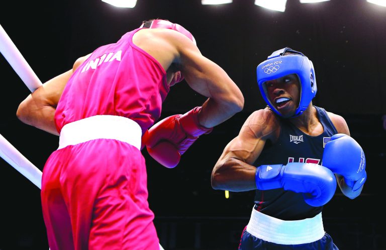 Scott Heavey/Getty Images
Welterweight Errol Spence, the last American boxer still in contention for a medal, advanced to the quarterfinals only after the U.S. team won a protest.