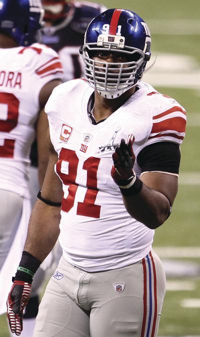 Jeff Gross/Getty ImagesNew York Giants defensive lineman Justin Tuck had two sacks in the Super Bowl.