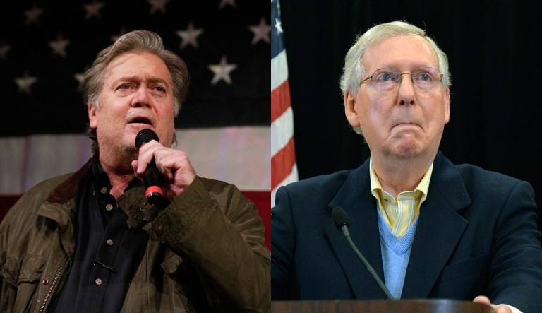 The Alabama Senate election Tuesday was not the end of the feud between former White House strategist Steve Bannon, a conservative firebrand, and the firmly establishment Senate Majority Leader Mitch McConnell, R-Ky. (AP Images)