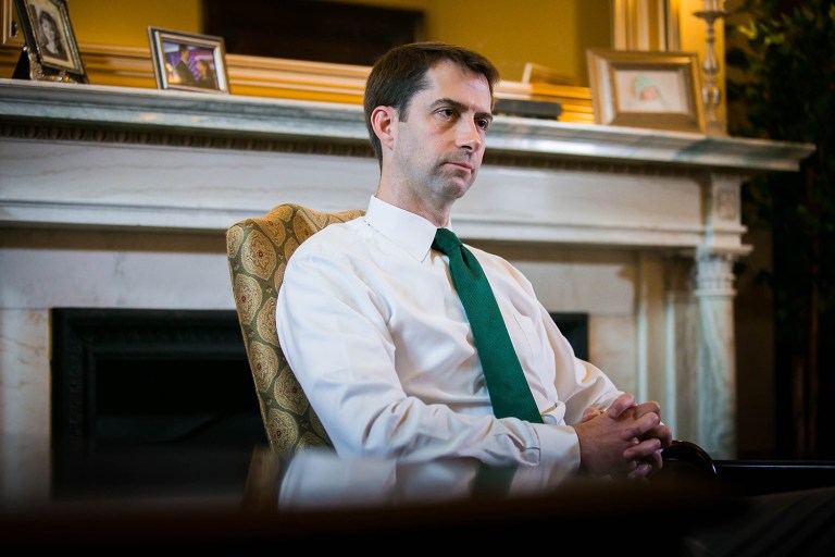 "With proper procedures for green-card holders and immigrants with a documented history of serving alongside our troops, I think most Americans support these common-sense measures," Cotton said.