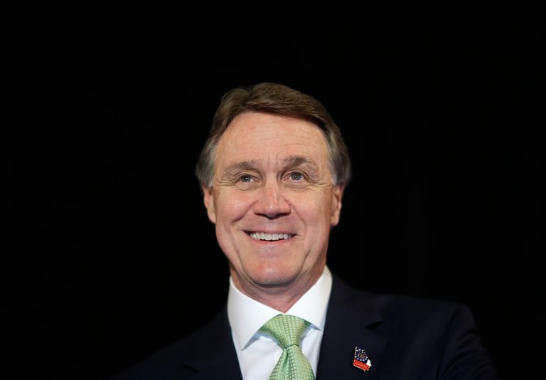 Georgia Republican Senate candidate David Perdue speaks to supporters at a primary election night party Tuesday in Atlanta. (AP Photo/David Goldman)