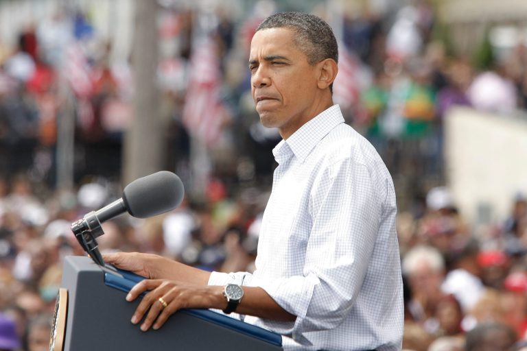 President Obama delivers a speech during a Labor Day event sponsored by the Metro Detroit Central Labor Council on September 5, 2011 in Detroit. (Bill Pugliano/Getty Images)