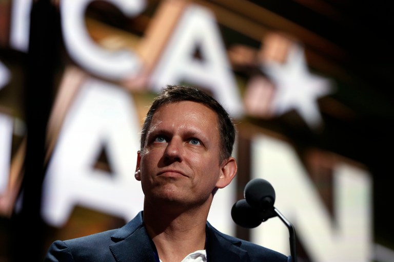 The Huffington Post reported that a source close to Peter Thiel claims the openly gay Paypal co-founder is telling friends that the Republican nominee, who he has endorsed, will select him after winning the presidential election. (AP Photo/Carolyn Kaster)